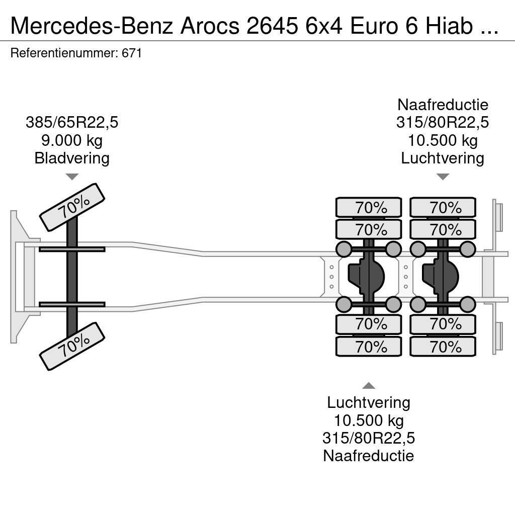 Mercedes-Benz Arocs 2645 6x4 Euro 6 Hiab XS 377 Hipro 7 x Hydr. Gru per tutti i terreni