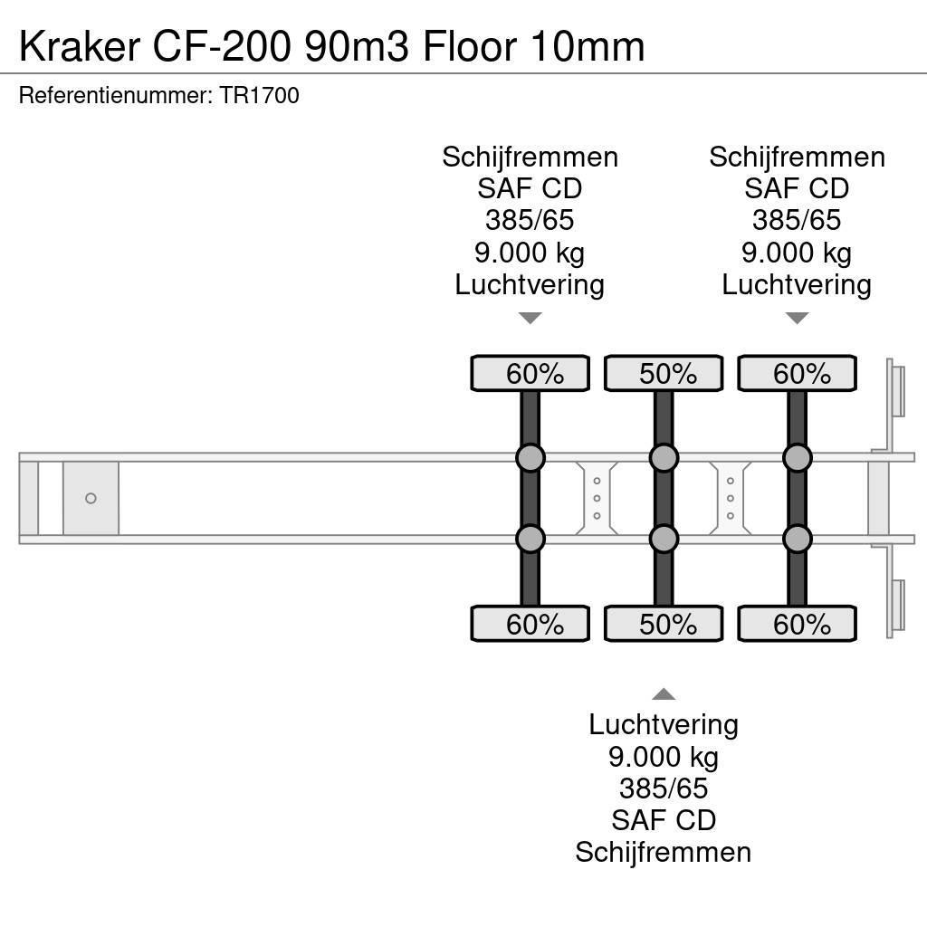 Kraker CF-200 90m3 Floor 10mm Semirimorchi con piano mobile