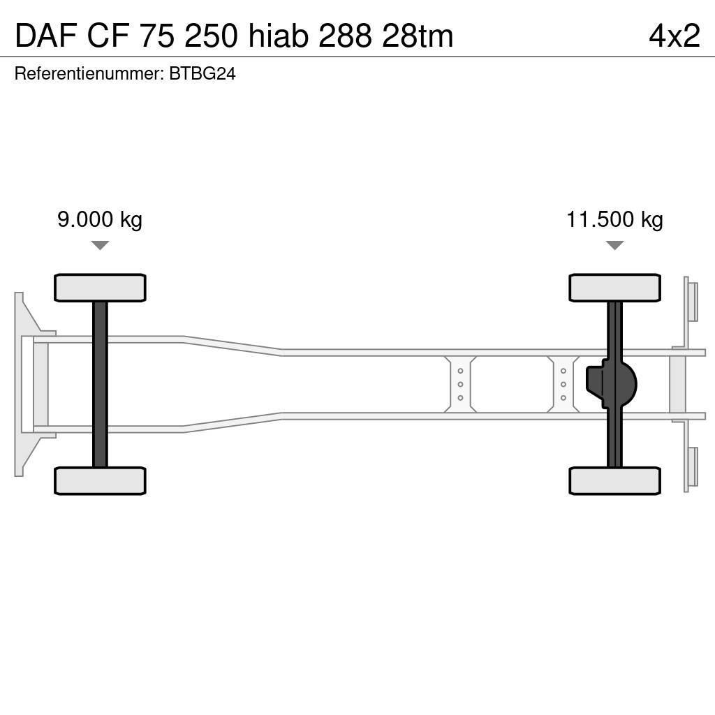 DAF CF 75 250 hiab 288 28tm Gru per tutti i terreni