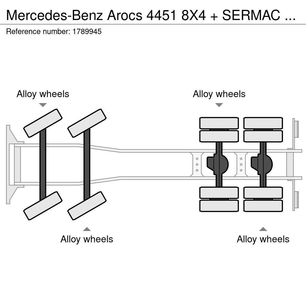Mercedes-Benz Arocs 4451 8X4 + SERMAC 5RZ51 METER CONCREET PUMP/ Autopompe per calcestruzzo