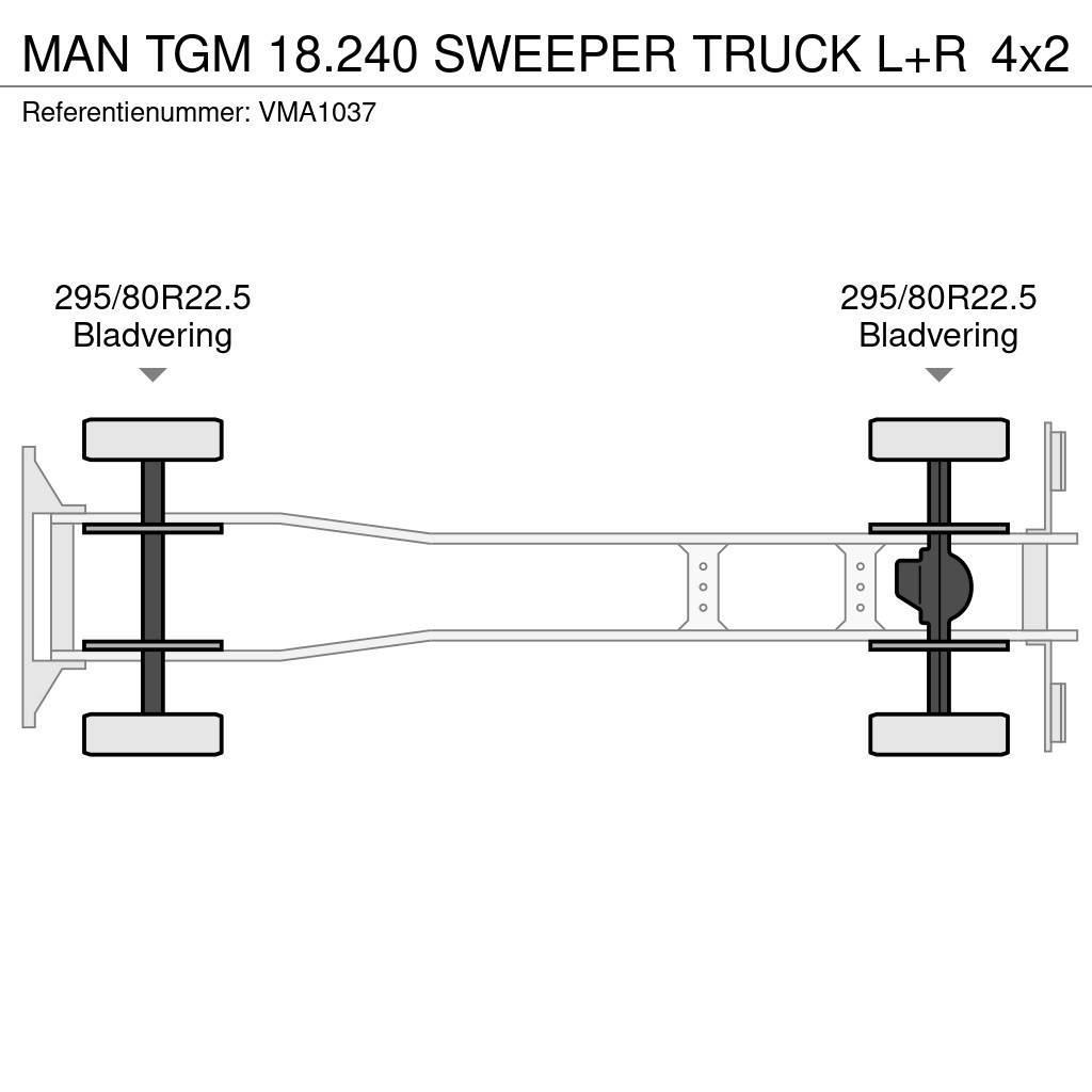 MAN TGM 18.240 SWEEPER TRUCK L+R Autocarro spazzatrice