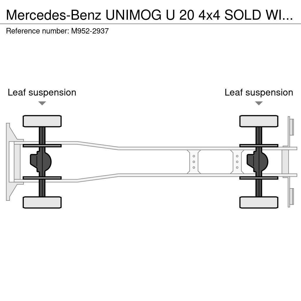 Mercedes-Benz UNIMOG U 20 4x4 SOLD WITHOUT SNOW PLOW & SPREADER Camion ribaltabili