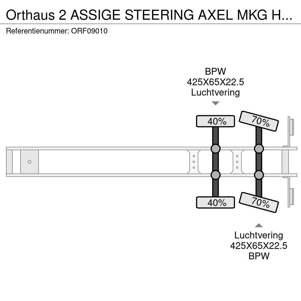 Orthaus 2 ASSIGE STEERING AXEL MKG HLK 330 VG CRANE Semirimorchio a pianale
