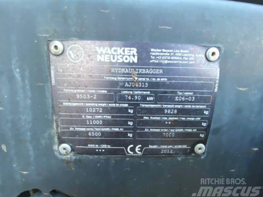 Wacker Neuson 9503-2 WD Mobilbagger Klima Löffel MS08 Escavatori gommati
