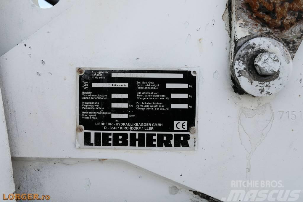 Liebherr A 316 Litronic Escavatori gommati