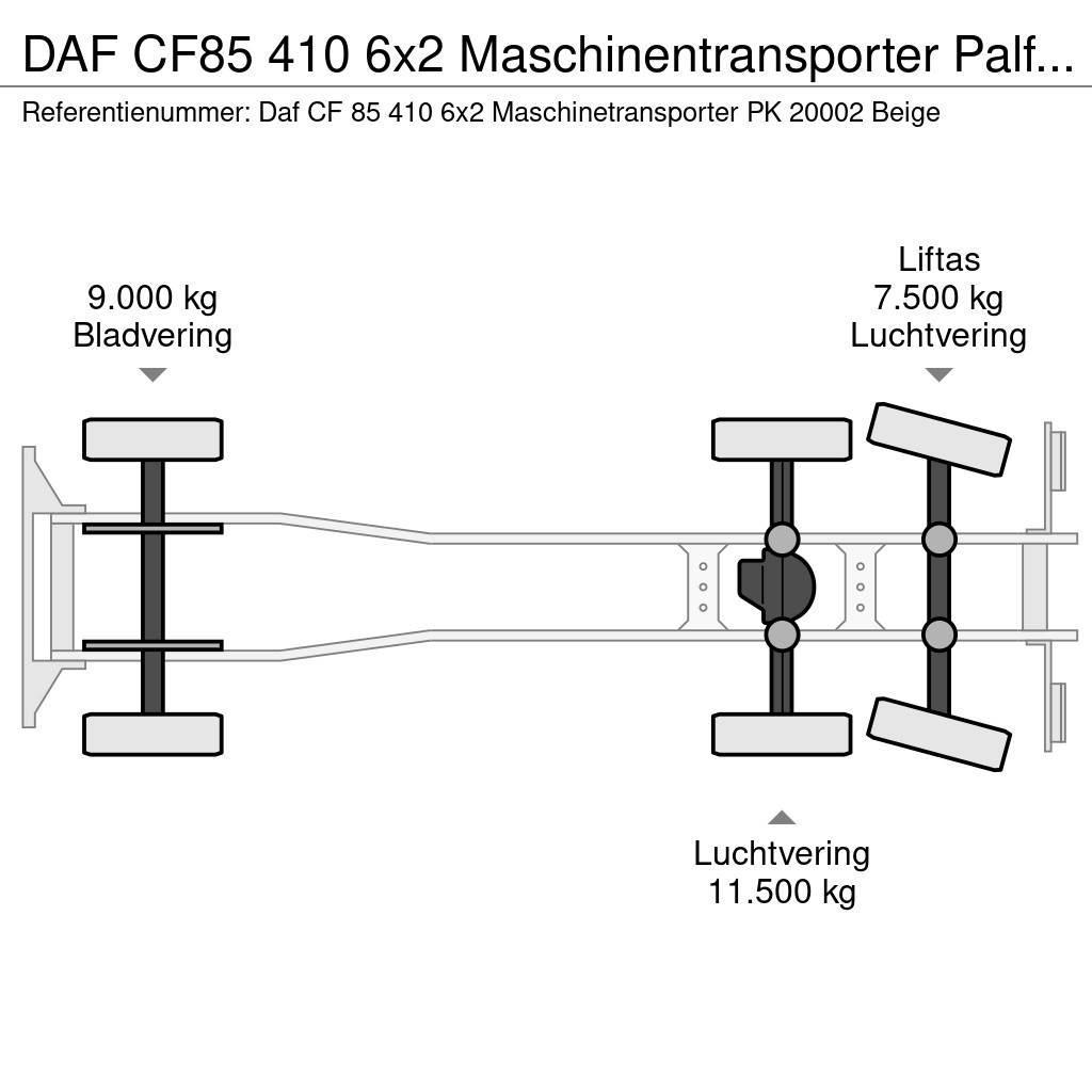 DAF CF85 410 6x2 Maschinentransporter Palfinger PK 200 Trasportatore per veicoli