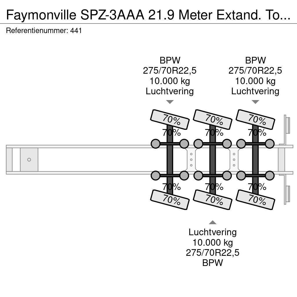 Faymonville SPZ-3AAA 21.9 Meter Extand. Total lenght: 35.5 met Semirimorchio a pianale
