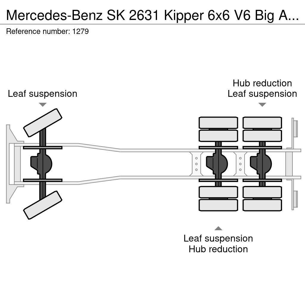 Mercedes-Benz SK 2631 Kipper 6x6 V6 Big Axle's Auxilery Top Cond Camion ribaltabili