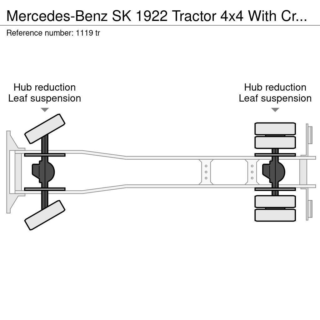 Mercedes-Benz SK 1922 Tractor 4x4 With Crane Full Spring V6 Big Gru per tutti i terreni