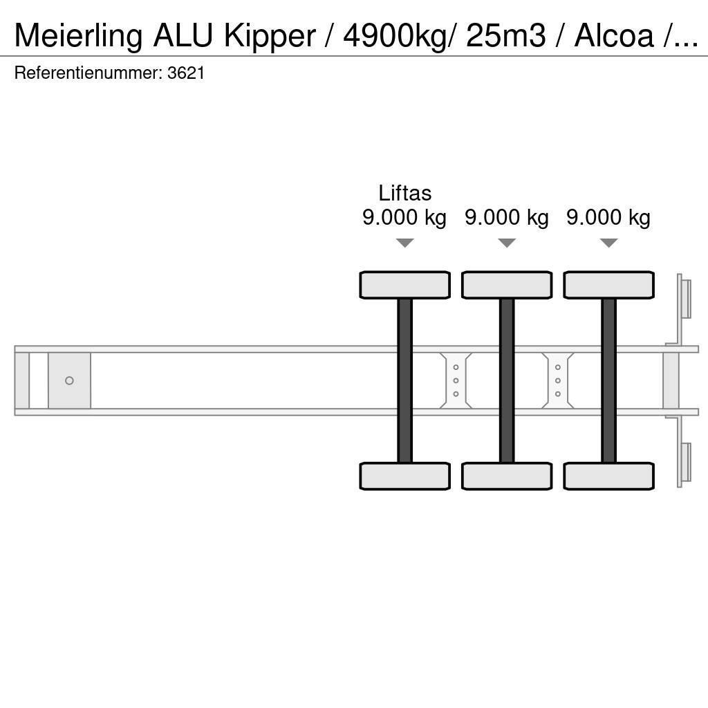 Meierling ALU Kipper / 4900kg/ 25m3 / Alcoa / APK 26-05-2024 Semirimorchi a cassone ribaltabile
