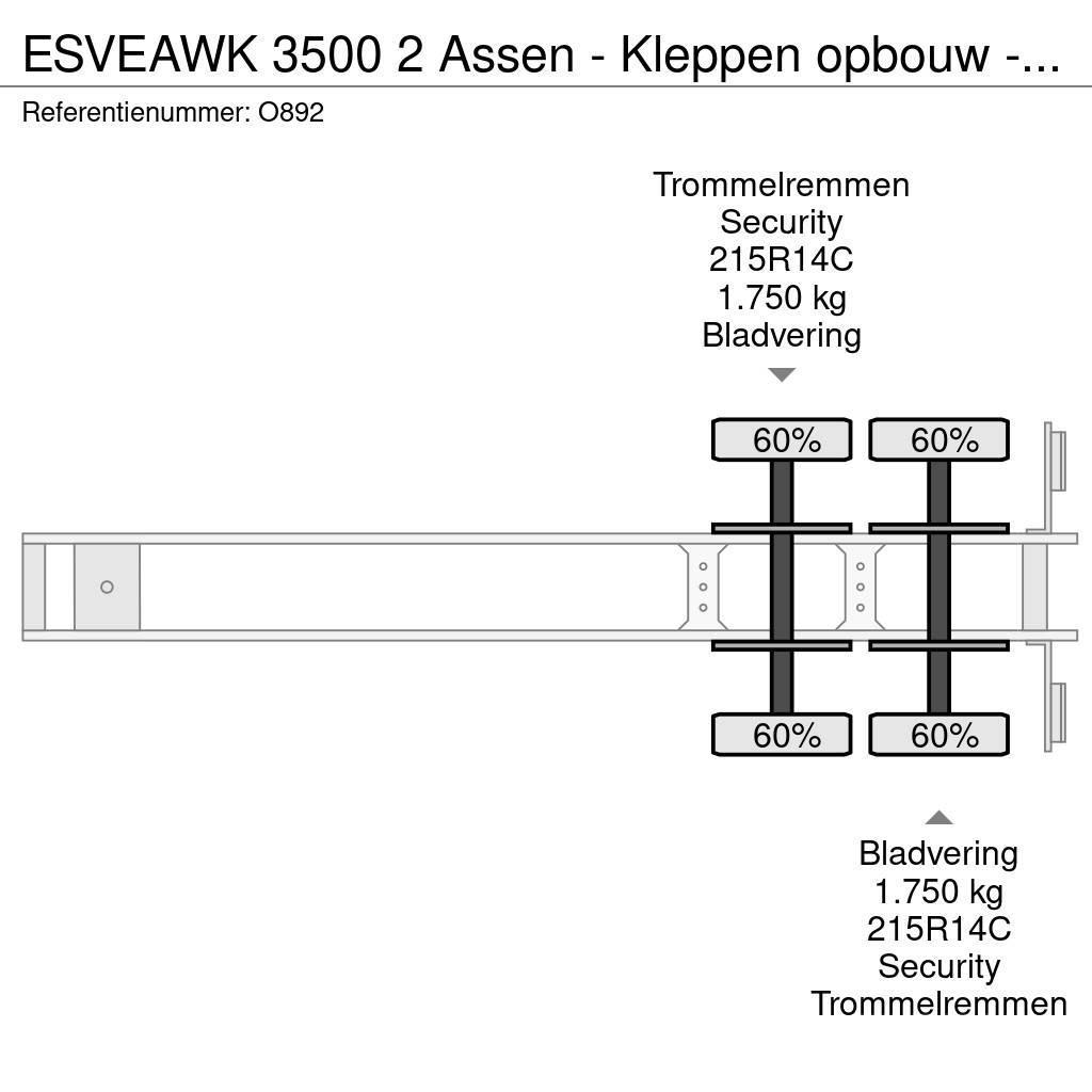 Esve AWK 3500 2 Assen - Kleppen opbouw - FietsVervoer - Semirimorchi a cassone chiuso