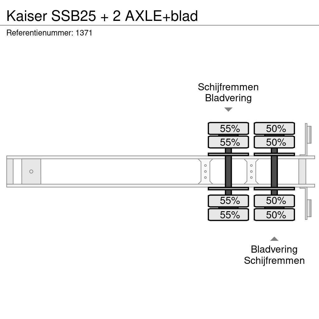 Kaiser SSB25 + 2 AXLE+blad Semirimorchi Ribassati