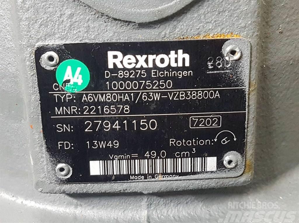 Wacker Neuson 1000075250-Rexroth A6VM80-Drive motor/Fahrmotor Componenti idrauliche