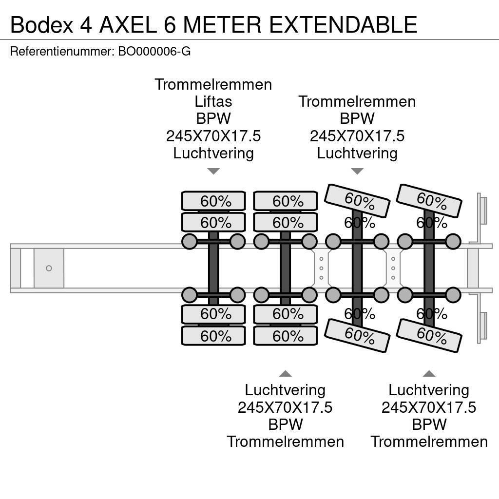 Bodex 4 AXEL 6 METER EXTENDABLE Semirimorchi Ribassati