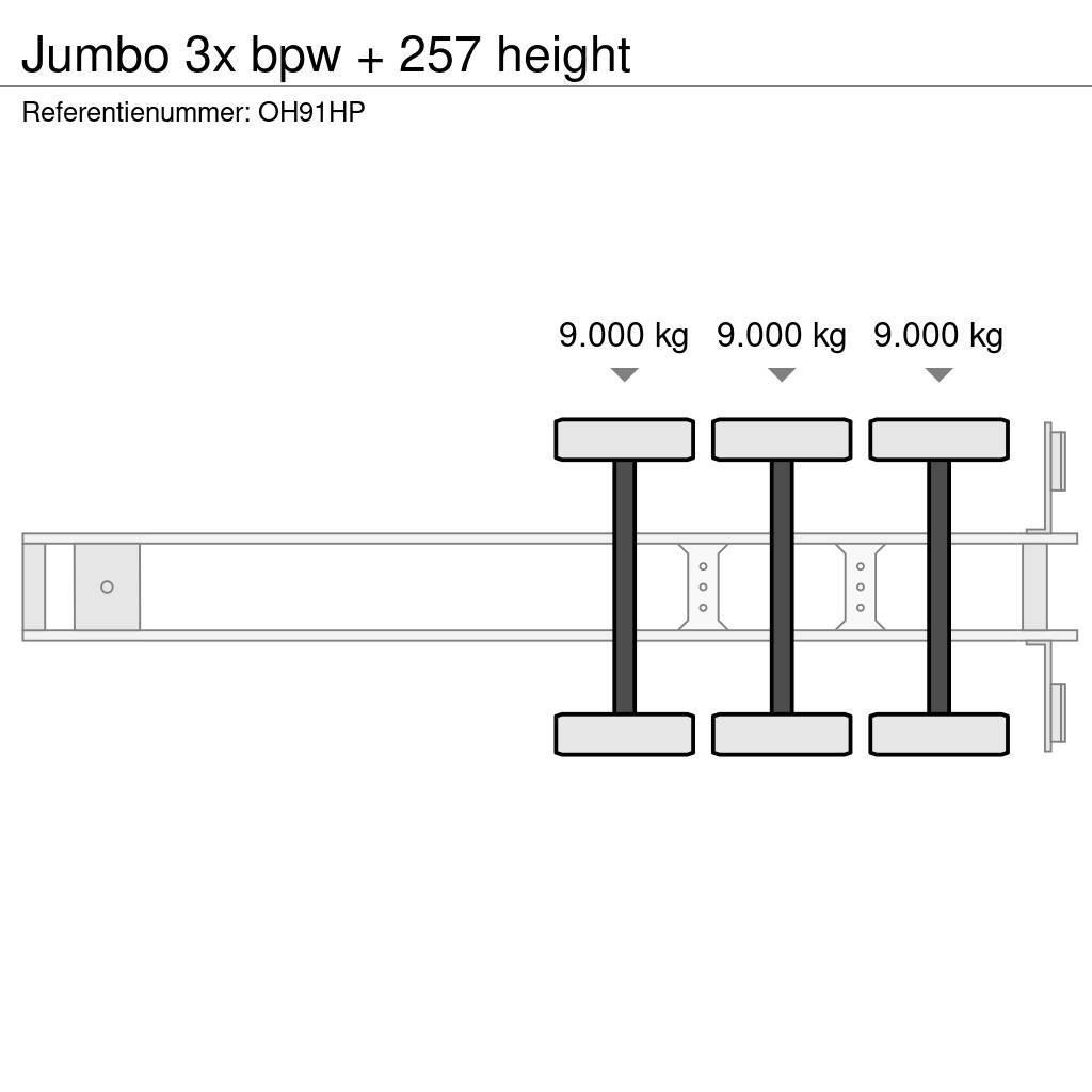 Jumbo 3x bpw + 257 height Semirimorchi tautliner