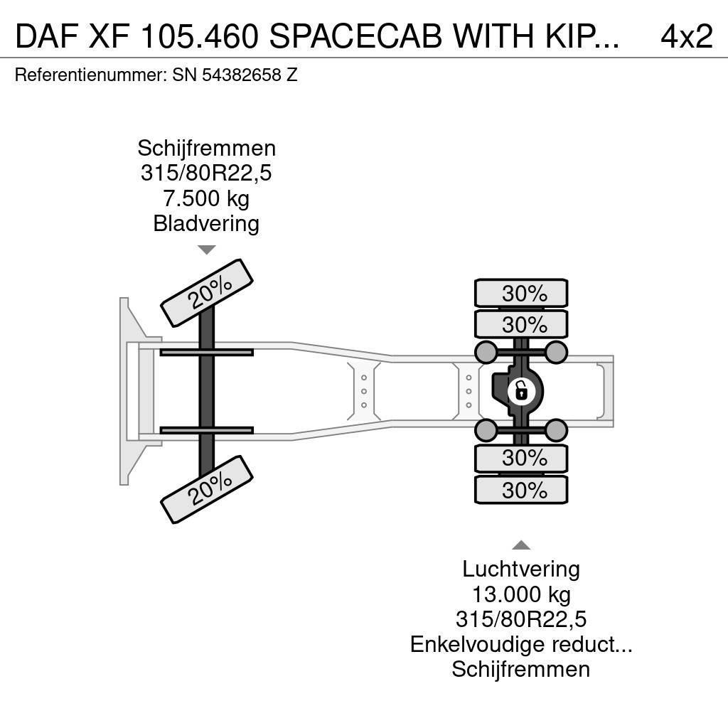 DAF XF 105.460 SPACECAB WITH KIPPER HYDRAULIC (ZF16 MA Motrici e Trattori Stradali