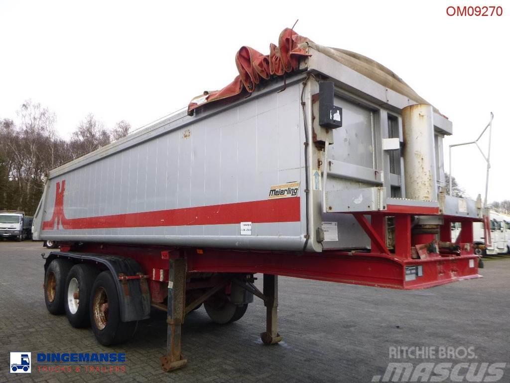 Meierling Tipper trailer alu 21 m3 + tarpaulin Semirimorchi a cassone ribaltabile