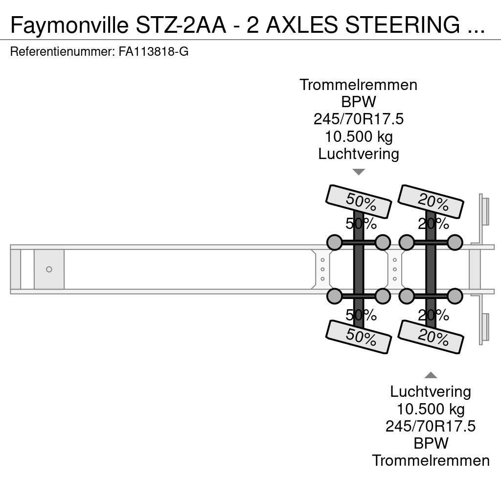 Faymonville STZ-2AA - 2 AXLES STEERING - BED: 7,40 + 3,55 METE Semirimorchi Ribassati