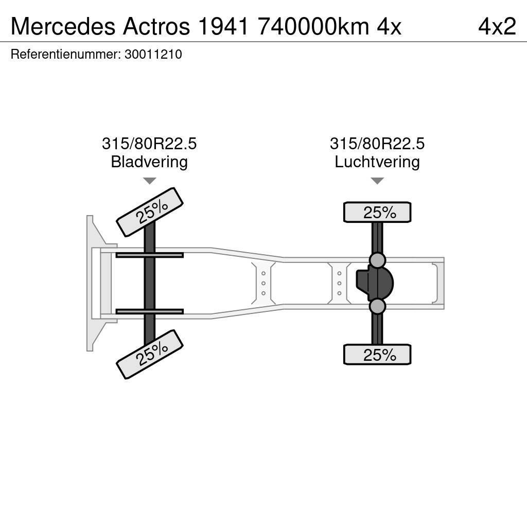 Mercedes-Benz Actros 1941 740000km 4x Motrici e Trattori Stradali