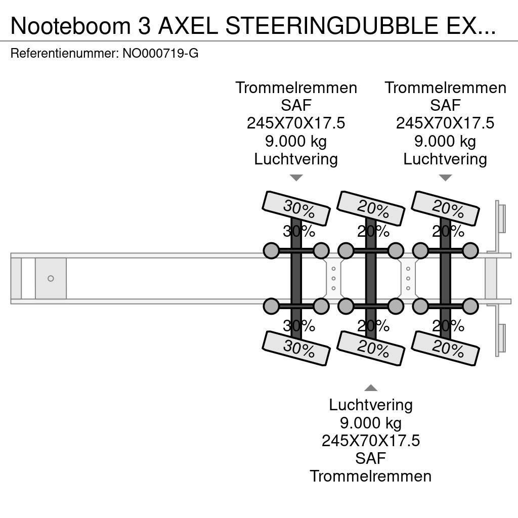 Nooteboom 3 AXEL STEERINGDUBBLE EXTENDABLE 2 X 5,5 METER Semirimorchi Ribassati