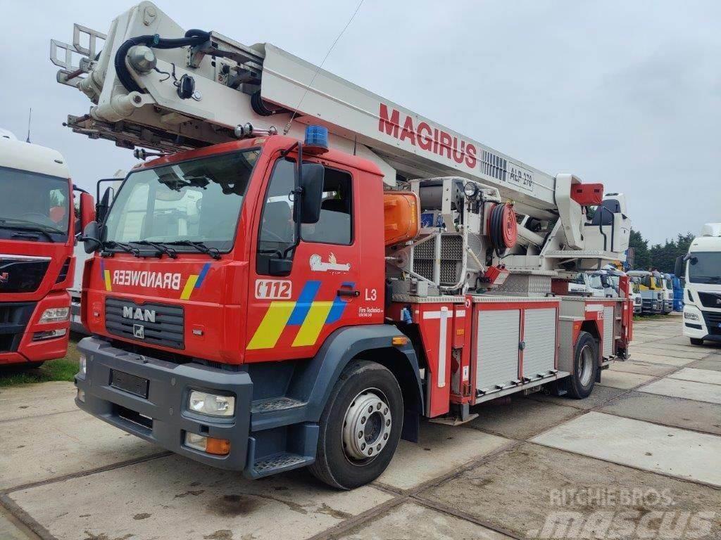 MAN 18.284 Magirus Hoogwerker / Firetruck / Ladderwage Camion Pompieri