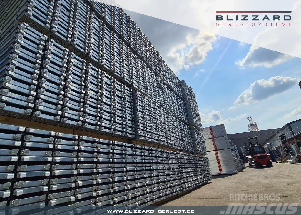  163 m² neues Fassadengerüst mit Stahlböden Blizzar Ponteggi e impalcature
