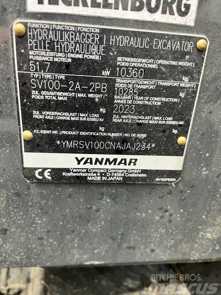 Yanmar SV100-2A 2PB Verstellausleger Powertilt HS08 Escavatori medi 7t - 12t