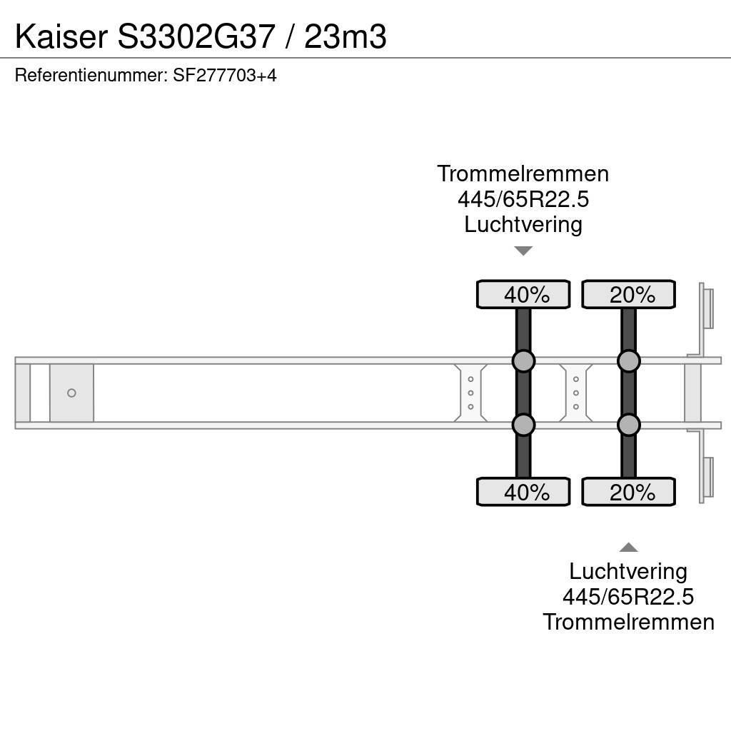 Kaiser S3302G37 / 23m3 Semirimorchi a cassone ribaltabile