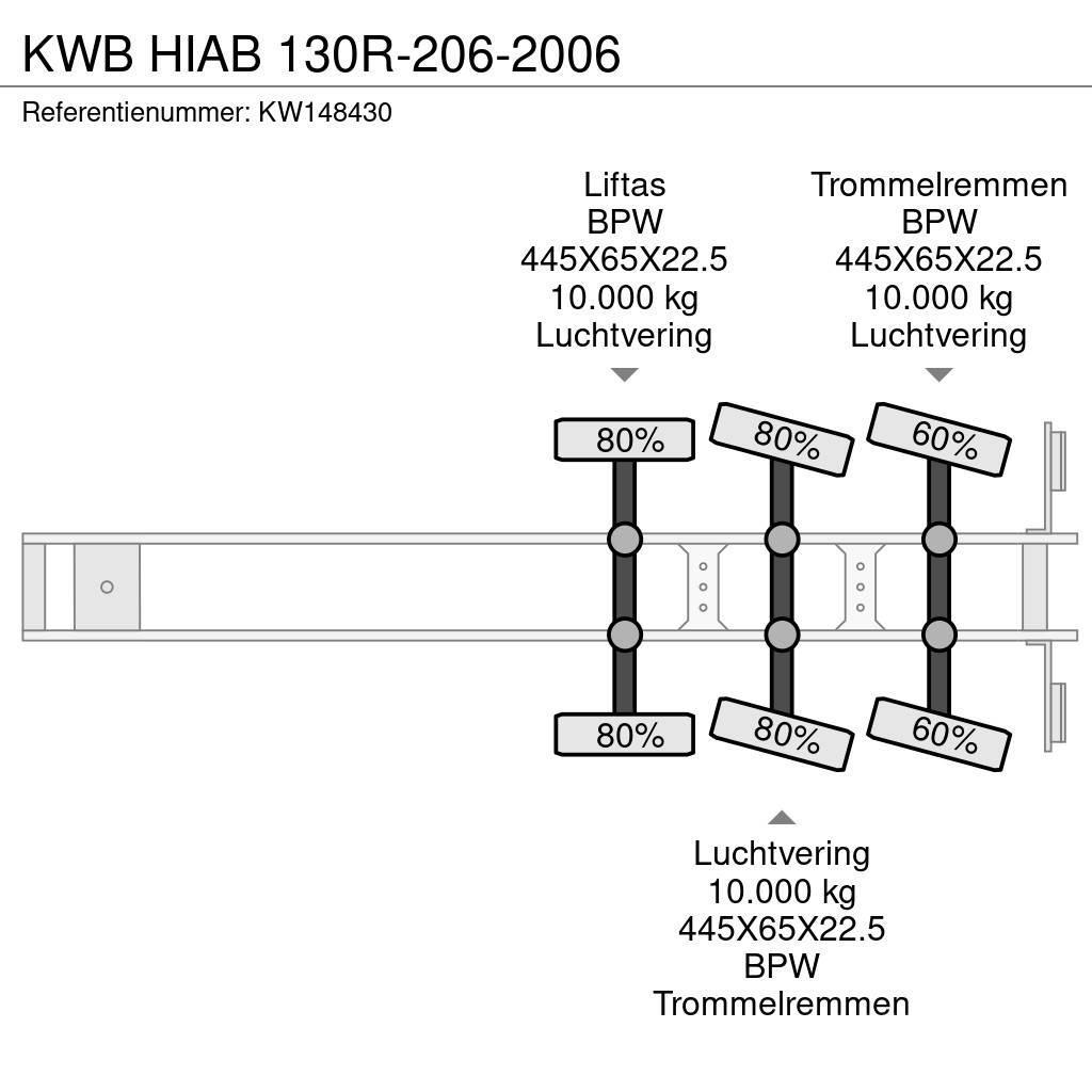  Kwb HIAB 130R-206-2006 Semirimorchio a pianale