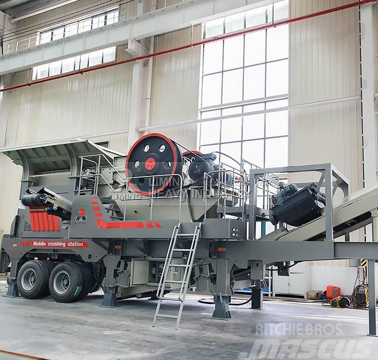 Liming 100-200tph mobile jaw crusher with screen & hopper Frantoi mobili