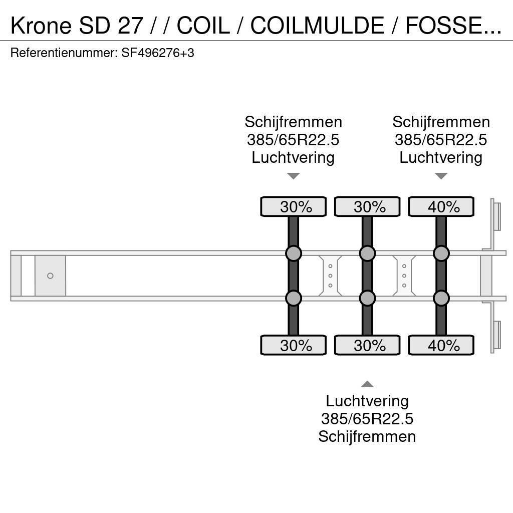 Krone SD 27 / / COIL / COILMULDE / FOSSE Á BOBINE Semirimorchio a pianale