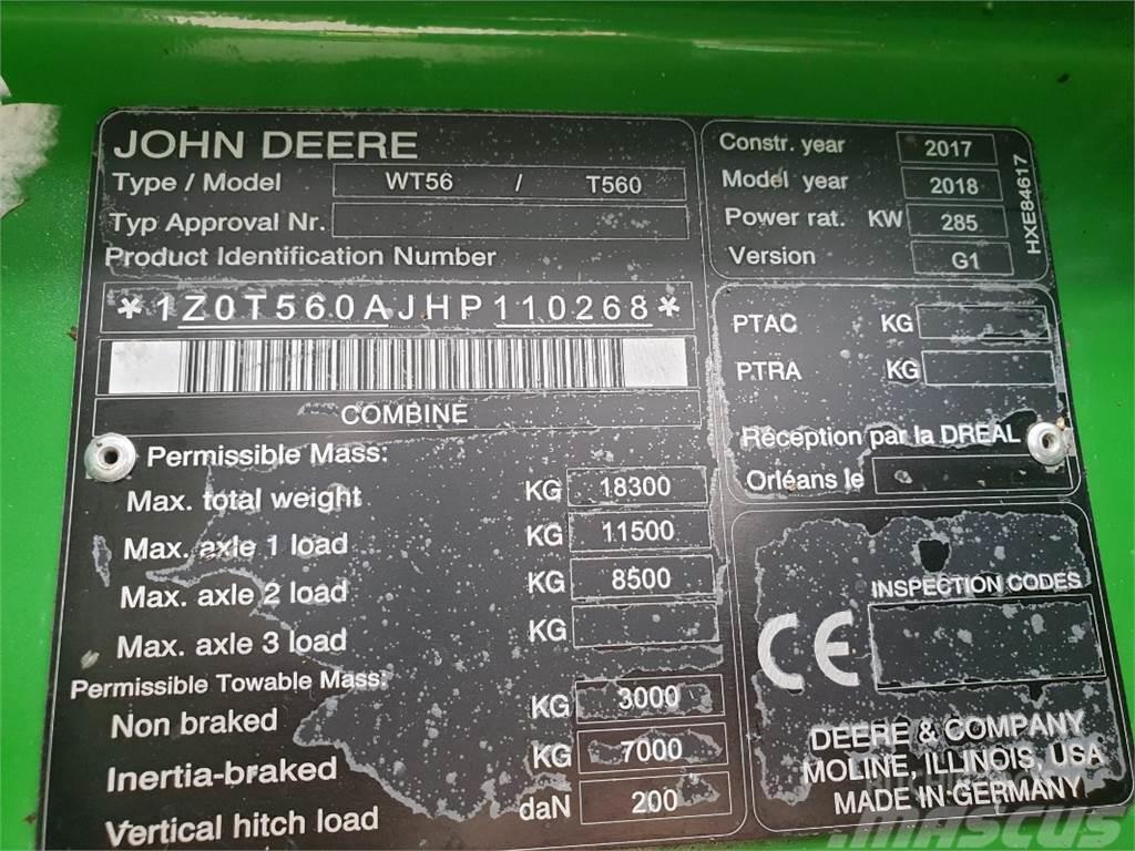 John Deere T560 Mietitrebbiatrici