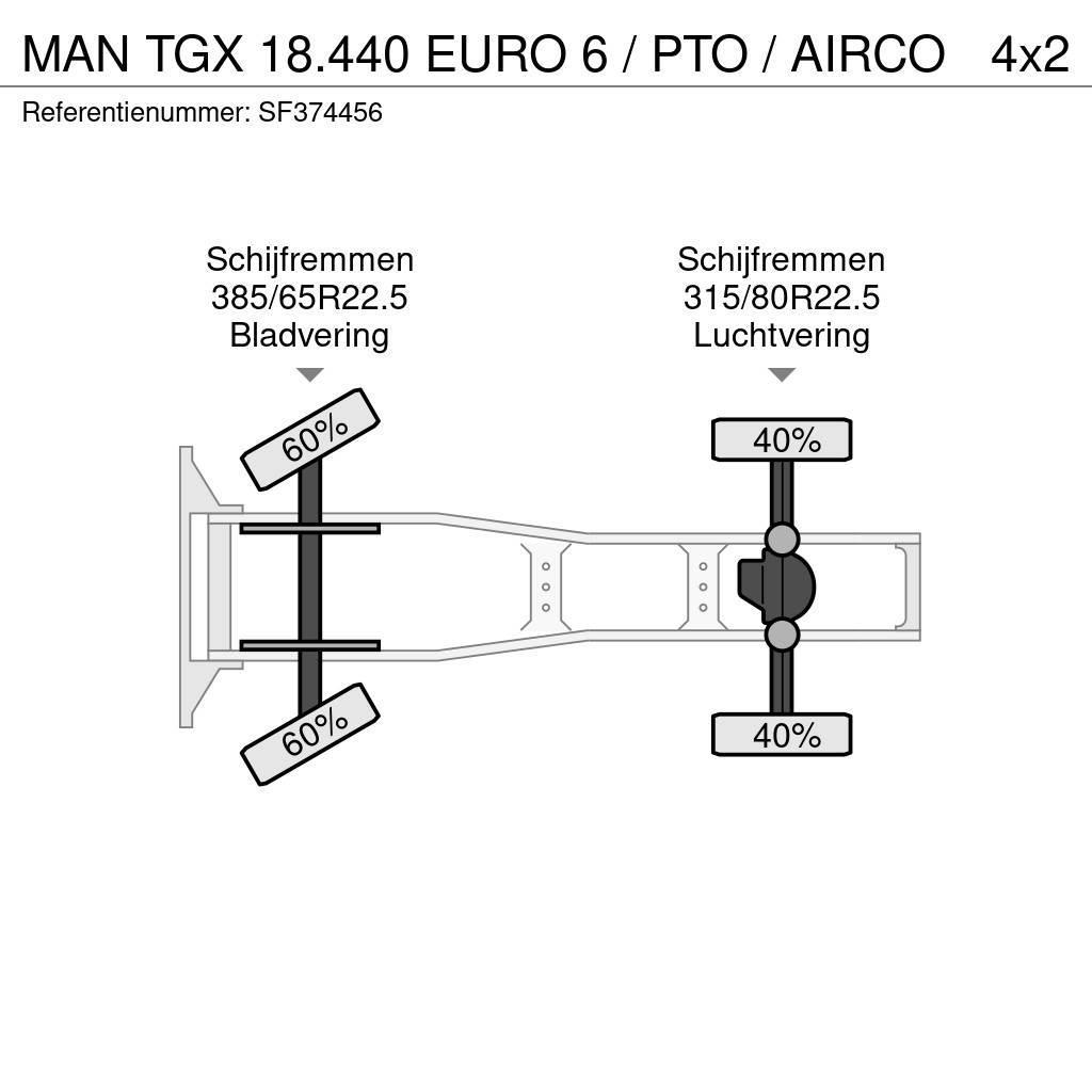 MAN TGX 18.440 EURO 6 / PTO / AIRCO Motrici e Trattori Stradali