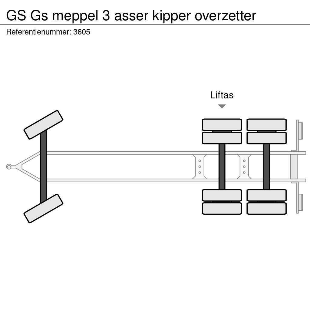 GS meppel 3 asser kipper overzetter Rimorchi ribaltabili