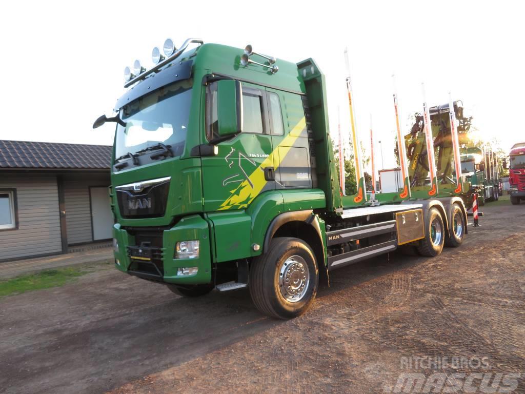 MAN 33.480 Camion trasporto legname