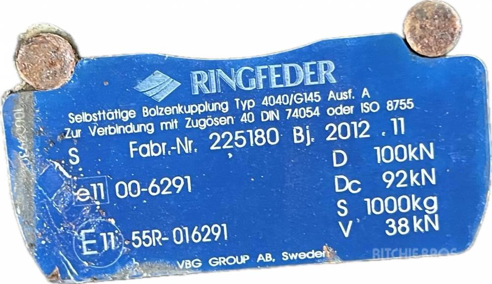MAN TGL ZADNÍ PŘÍČKA SE ZÁVĚSEM RINGFEDER 4040/G145, 1 Altri componenti