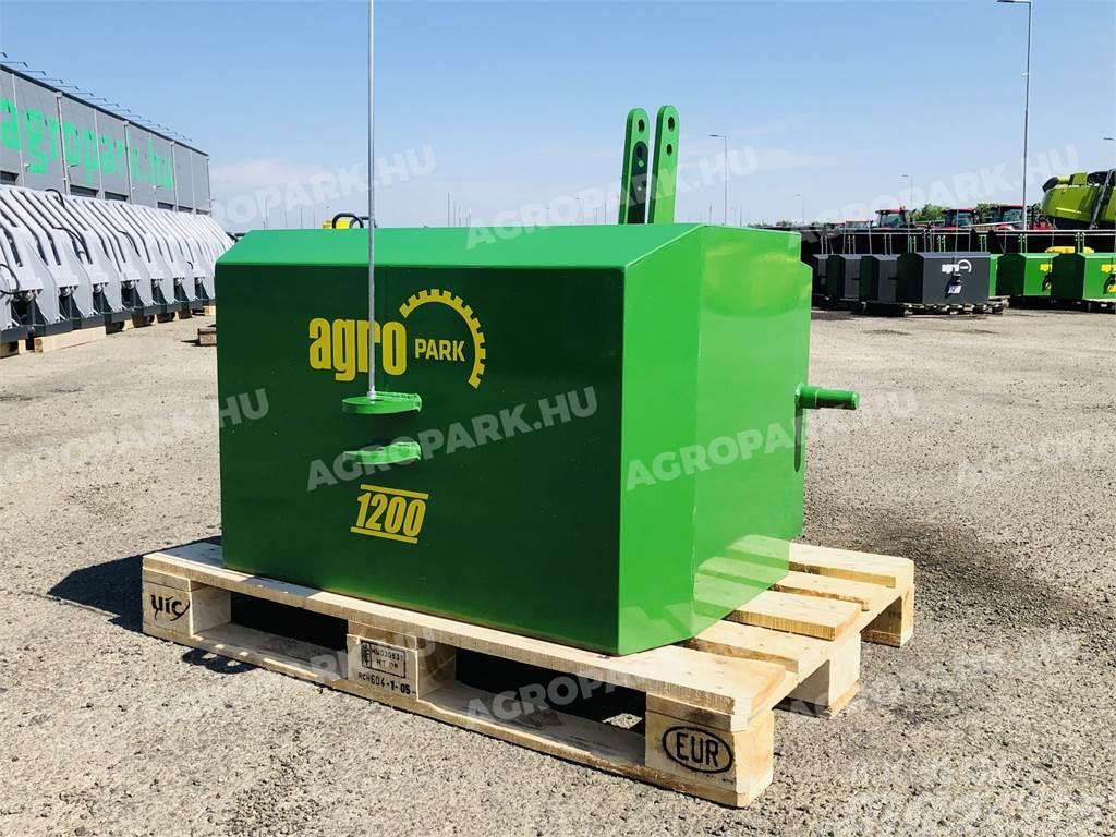  1200 kg front hitch weight, in green color Zavorre anteriori