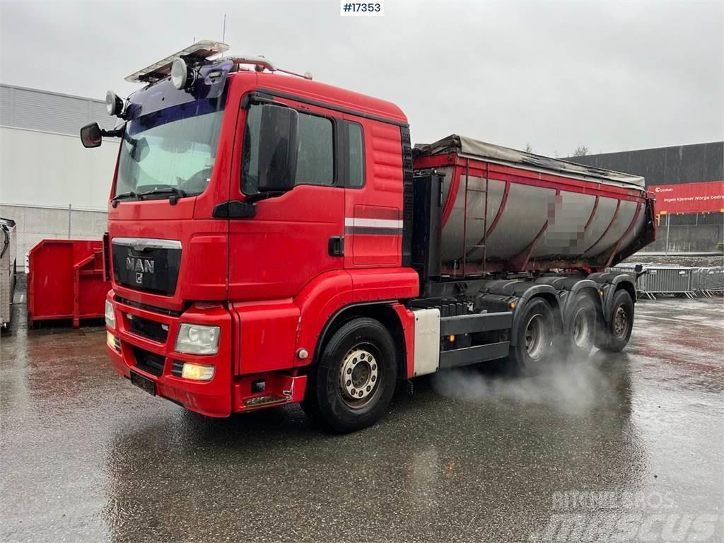 MAN TGS 35.480 asphalt truck 8x4 w/ hydraulic canopy a Camion altro