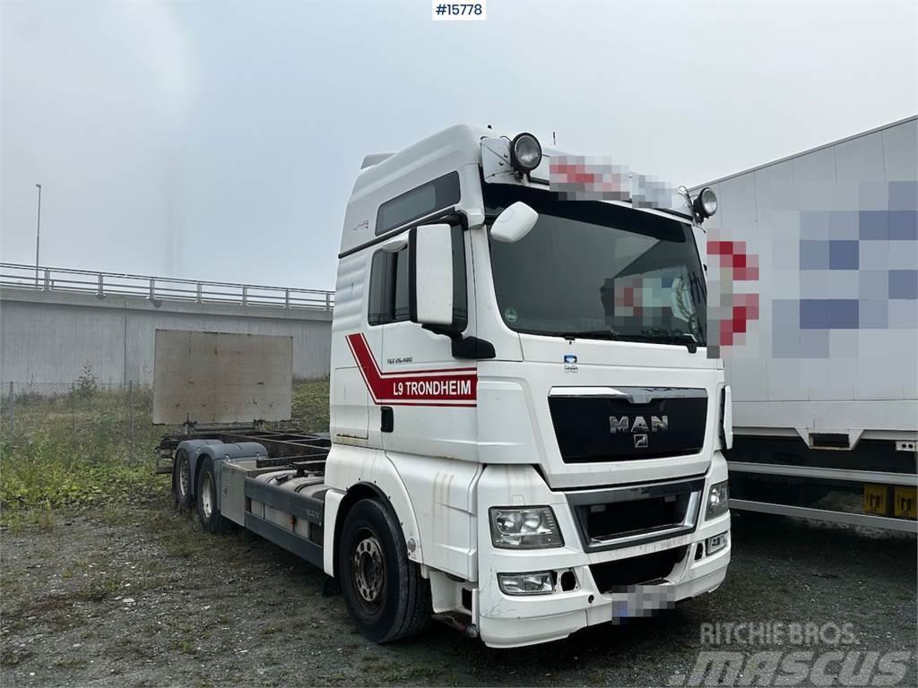 MAN TGX 26.480 6x2 Container truck w/ lift. Rep object Camion portacontainer