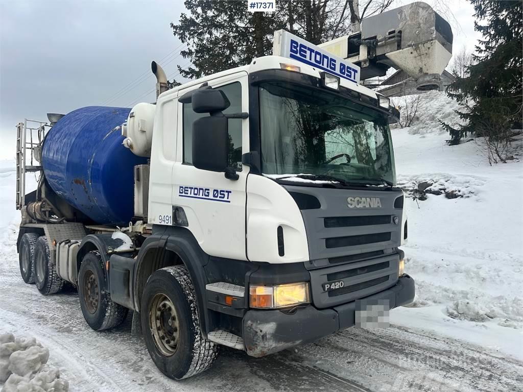 Scania P420 Band truck w/ 16 meter band and 8m3 Drum. Betoniere