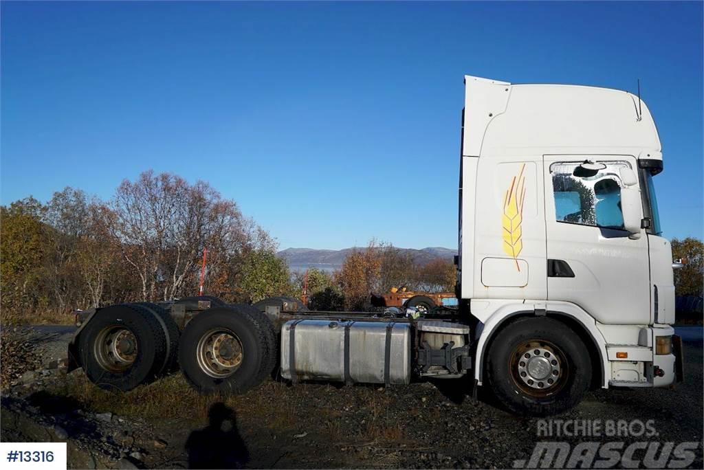 Scania R124 470 6x2 snow rigged Chassis Autocabinati
