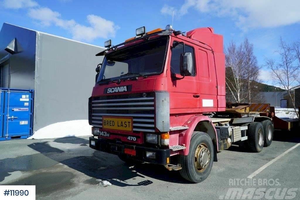 Scania R143H truck w/ 1977 Ohna Machine trailer. Motrici e Trattori Stradali