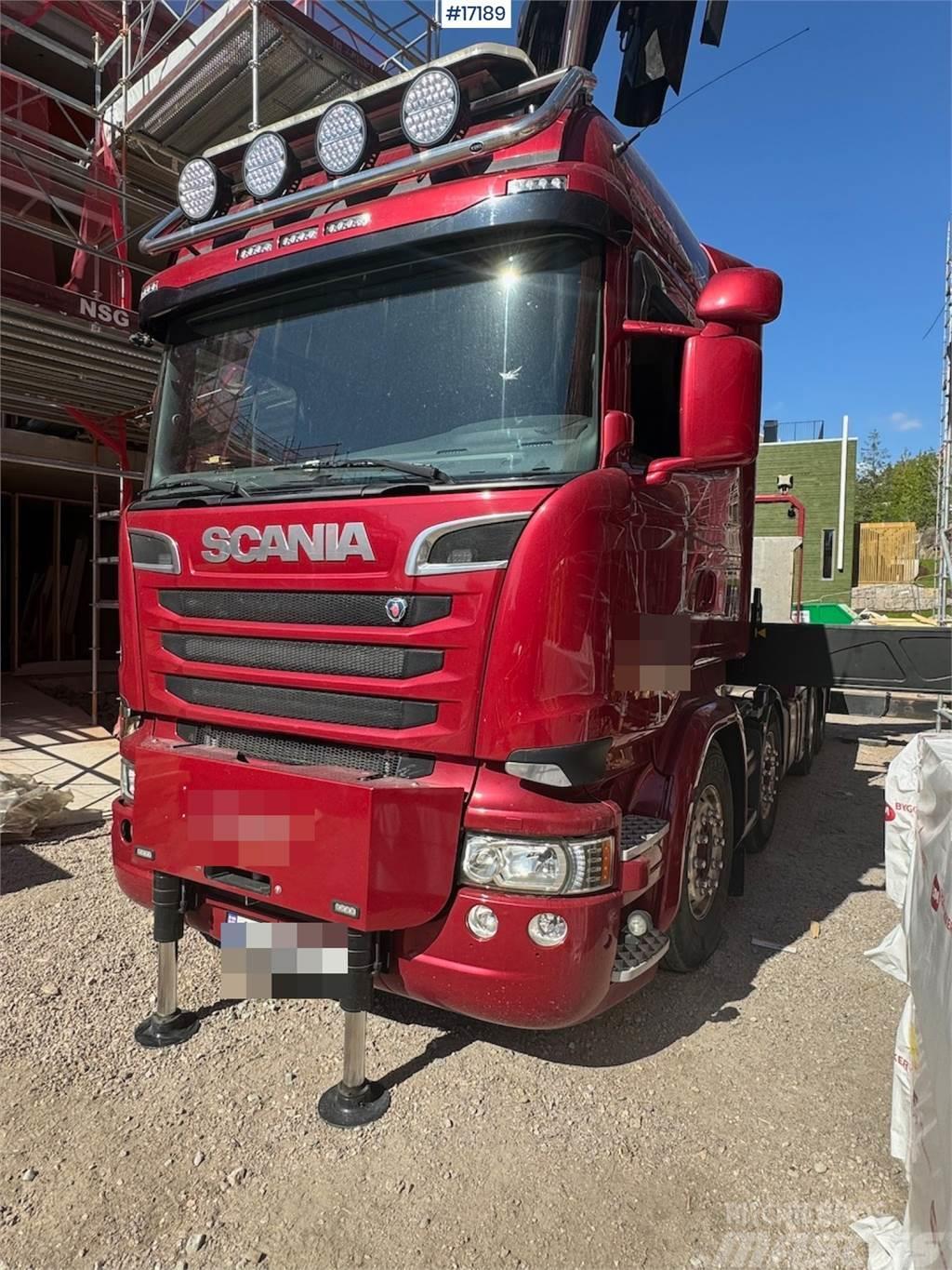 Scania R520 combi truck w/ 92 t/m Palfinger crane. Jib an Autogru