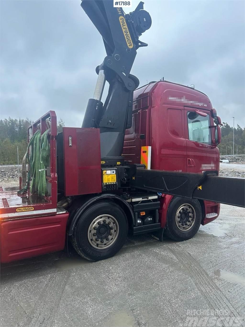 Scania R580 crane truck w/ 78 t/m Palfinger crane. Jib, w Autogru