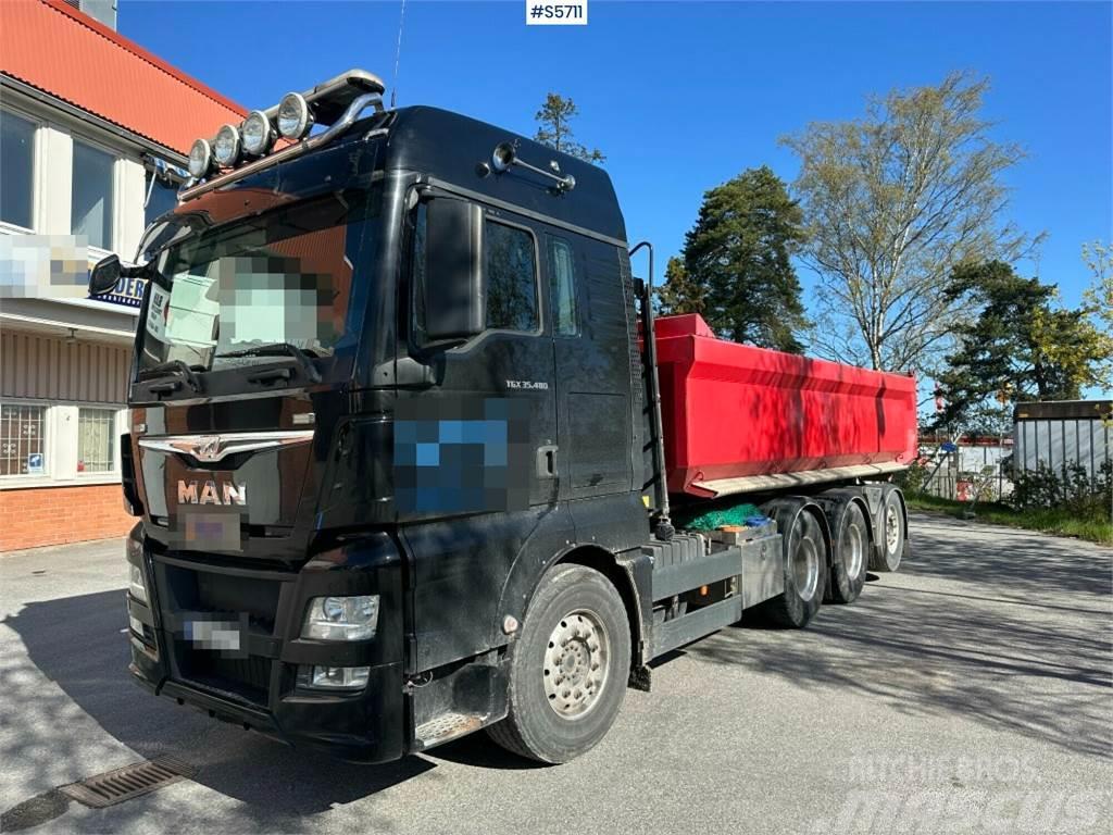 MAN TGX 35.480 8x4 Tridem Hook Truck, See video Camion con gancio di sollevamento