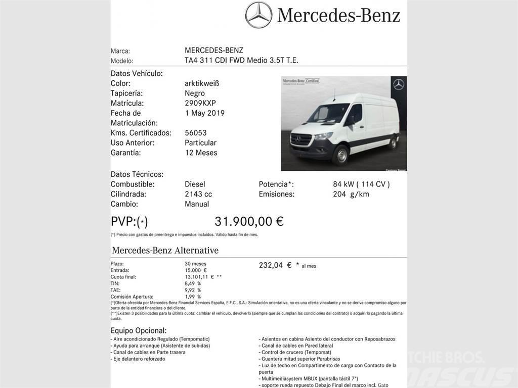 Mercedes-Benz Sprinter 311 CDI MEDIO 3.5T T. ALTO Furgone chiuso