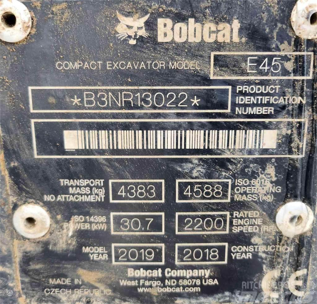 Bobcat E45 + 3 Buckets Escavatori cingolati