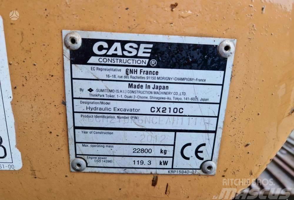 CASE CX210C garantija 300val jau LT Escavatori cingolati