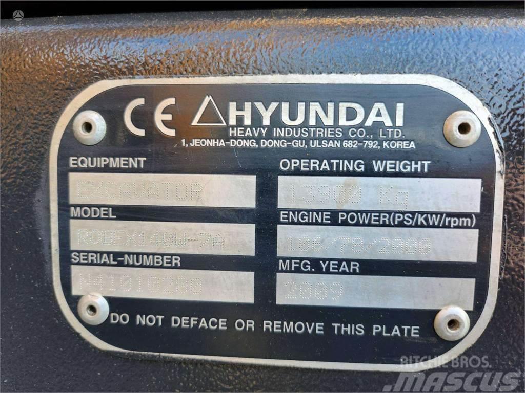 Hyundai Robex 140W-7A ROTOTILTAS + KAU Escavatori cingolati