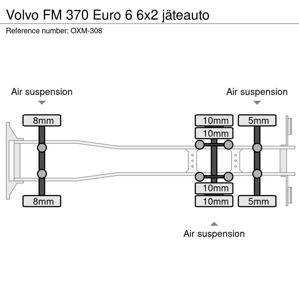 Volvo FM 370 Euro 6 6x2 jäteauto Camion dei rifiuti